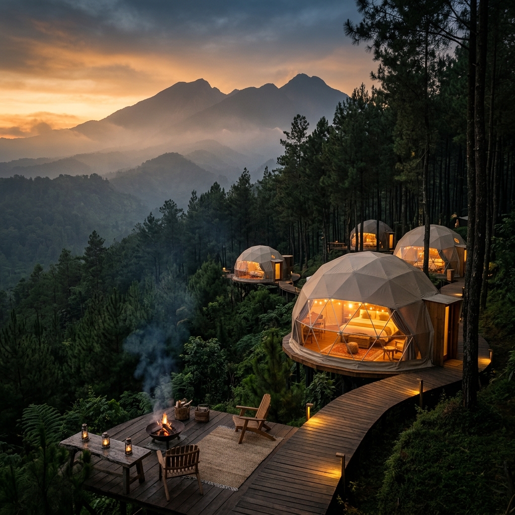 Punjul Hill Camp Glamping Mockup